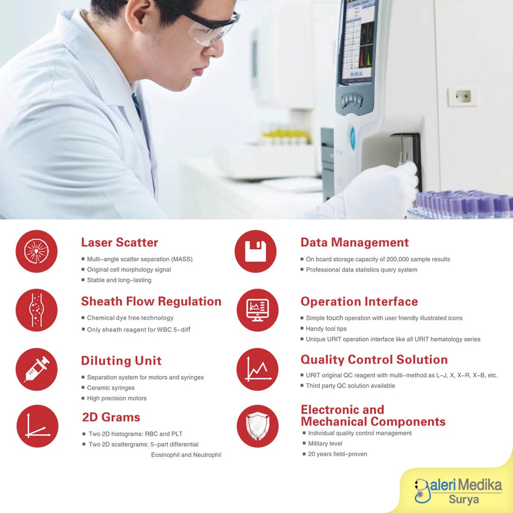 Hematology Analyzer NESCO 5160 Blood Full Automatic 5 Part Diff