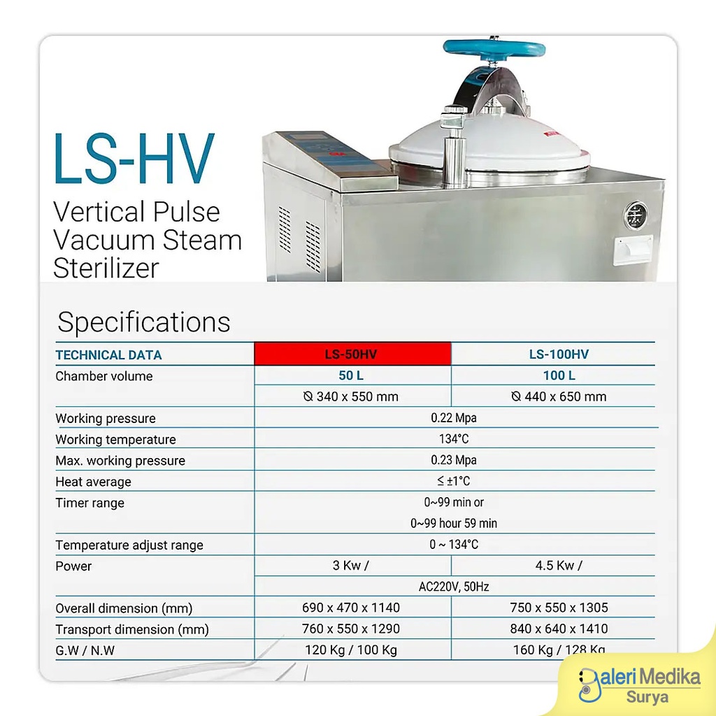 Autoclave 100 Liter GEA LS-100HV Pulse Vacuum Steam Sterilizer + Fungsi Drying