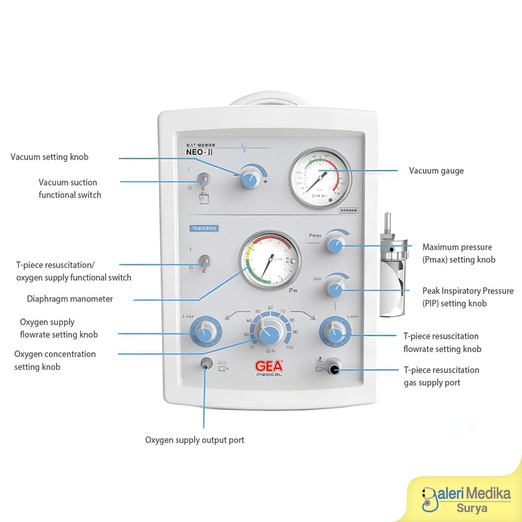 GEA NEO BREATH-II Infant T-Piece Resuscitator 
