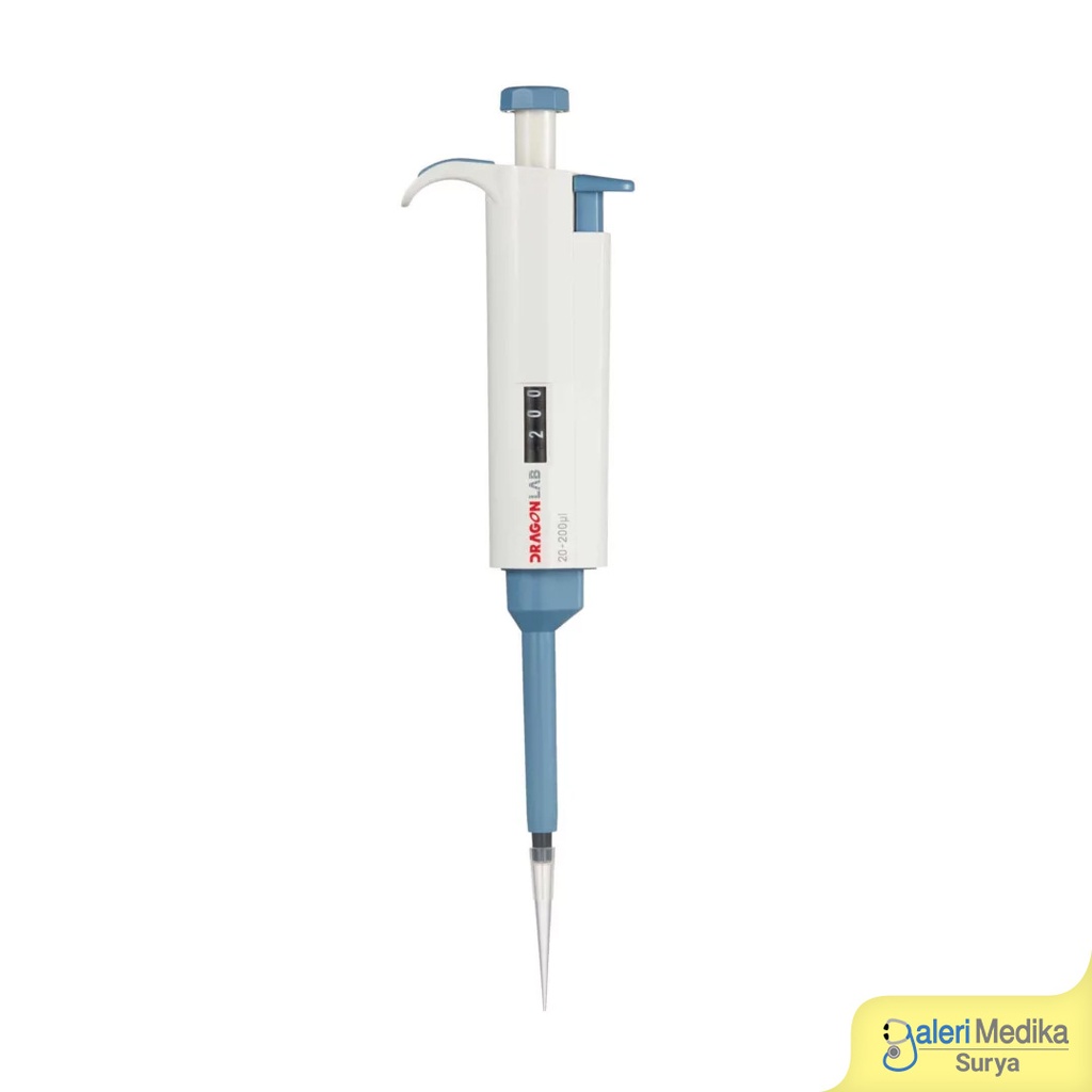 DRAGONLAB Micropipette Toppette Adjustable Mekanikal Volume (0.5 - 10 μl)